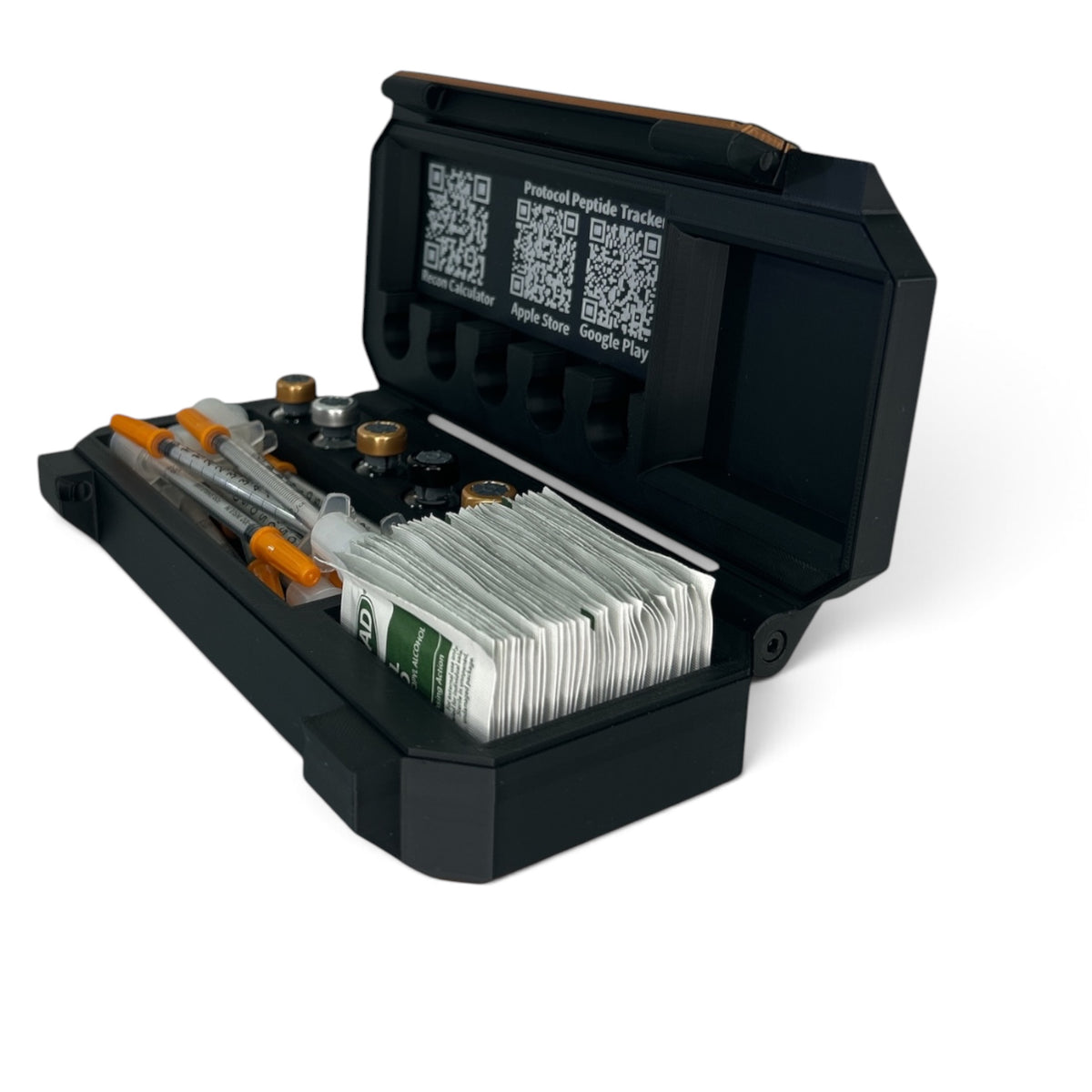 5 vial peptide travel case