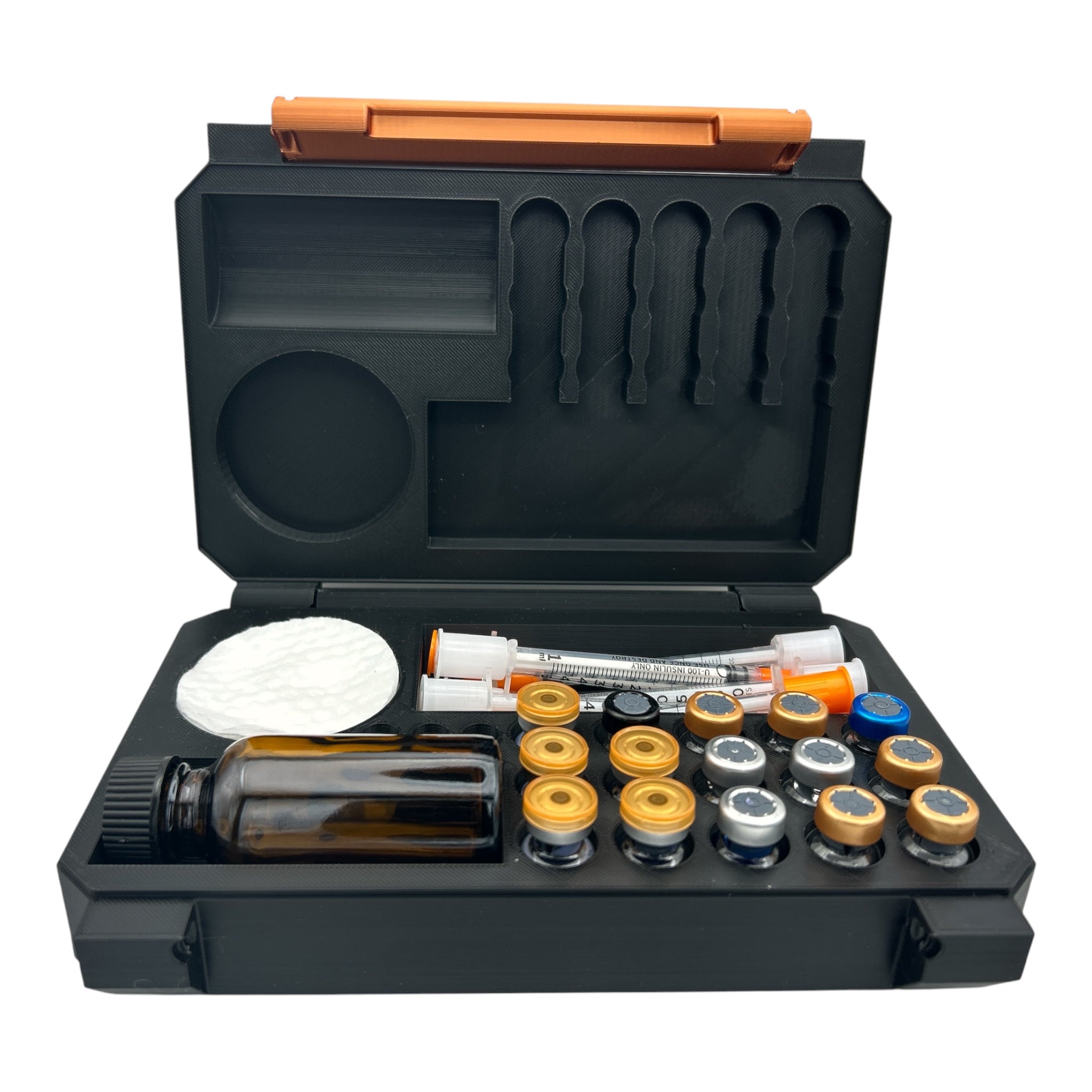 Rx Cases Medium | 15-Vial Peptide Storage & Travel Case
