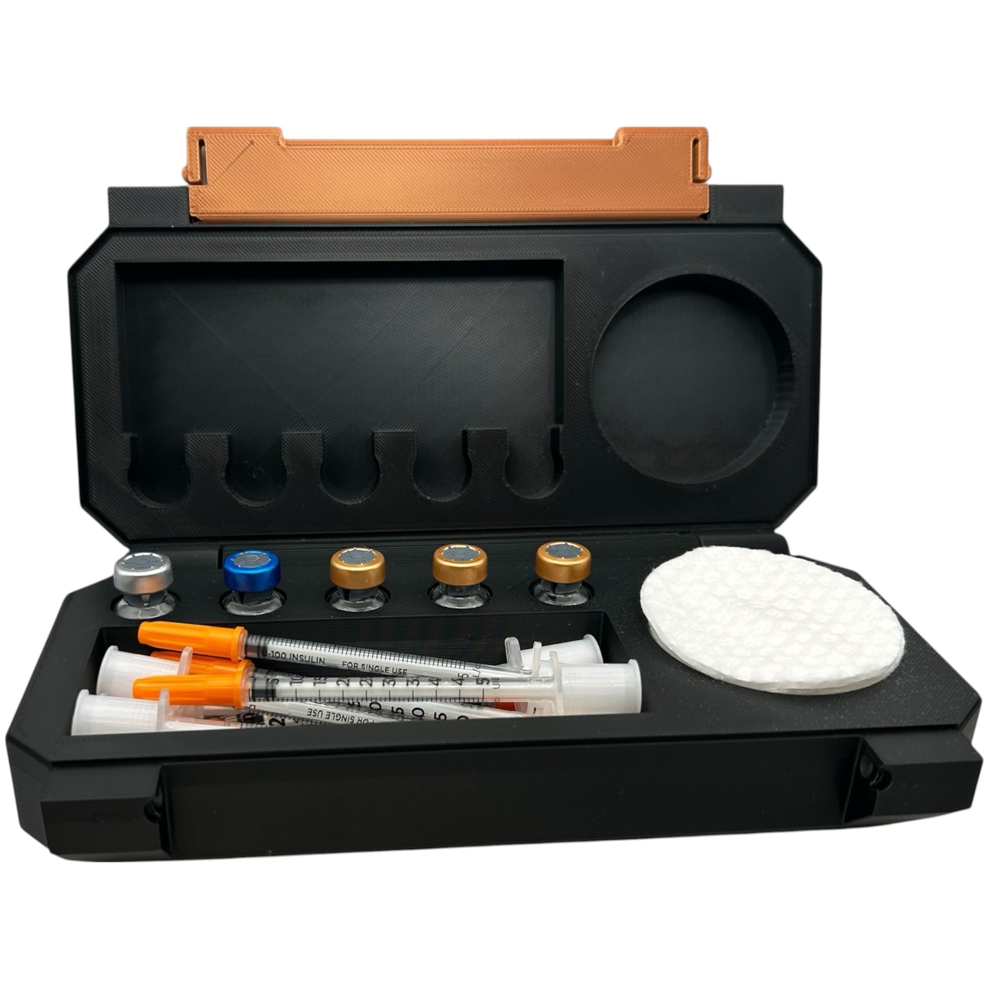 Rx Cases Small | 5-Vial Peptide Storage & Travel Case