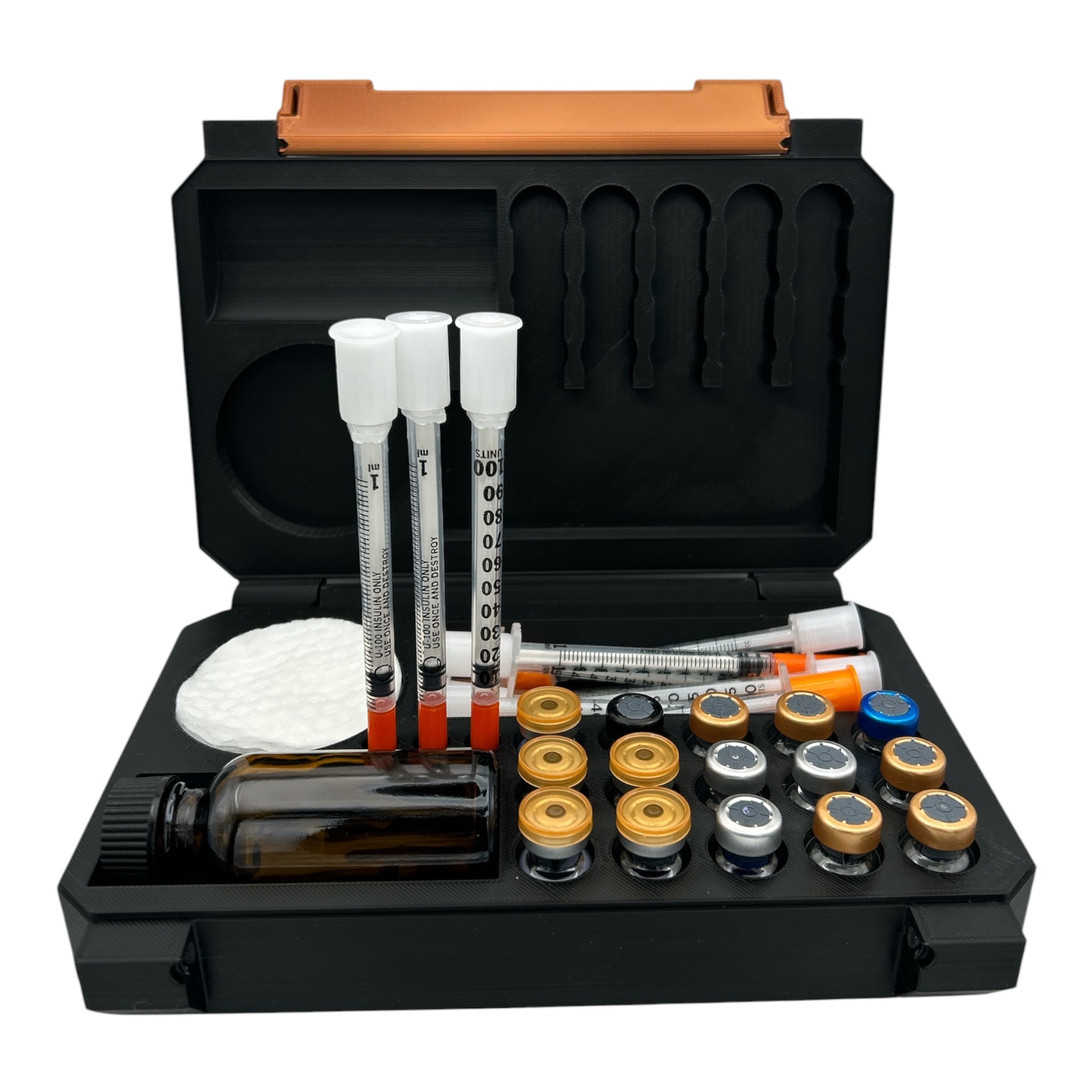 Rx Cases Medium | 15-Vial Peptide Storage & Travel Case